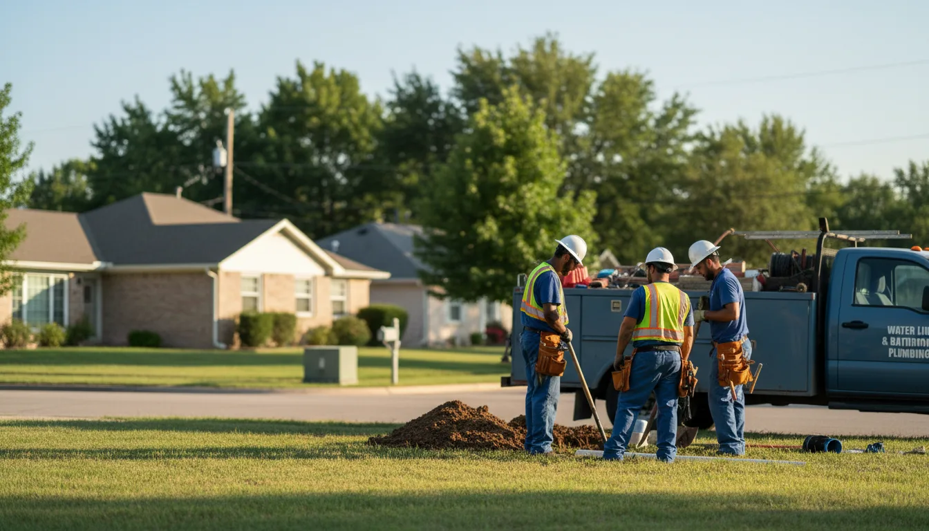 Residential water line and bathroom plumbing service in Carlton, GA